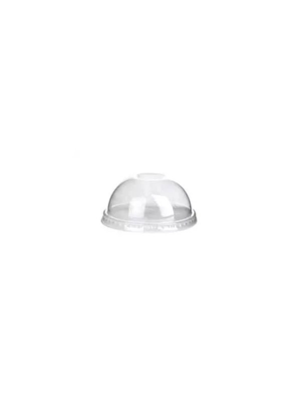 Pokrywka plastikowa płaska na kubek PET 95mm bez nacięcia - 100szt